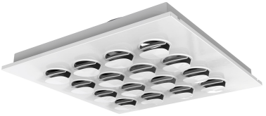 Systemair CAP-G-200-36 – Quadratischer Mehrdüsen-Deckenluftdurchlass, weiß