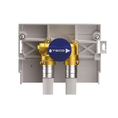 Teco Fastec F13 Unterputz-Absperrventil Kaltwasser mit Einbaukasten, 1/2"