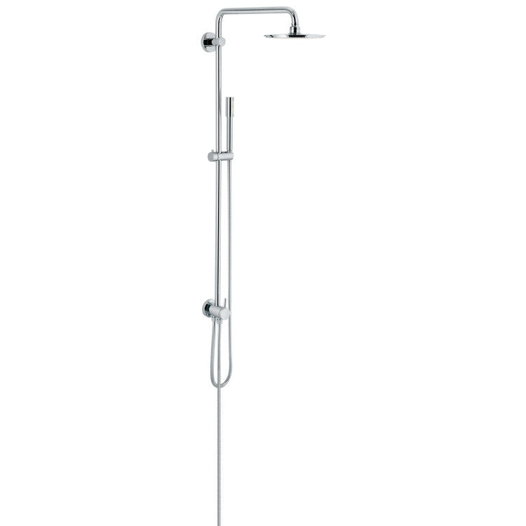 Grohe Duschsäule mit Umsteller und Duschkopf Ø 21 cm, Einstrahlduschkopf, Chromoberfläche RAINSHOWER SYSTEM 210 27058000