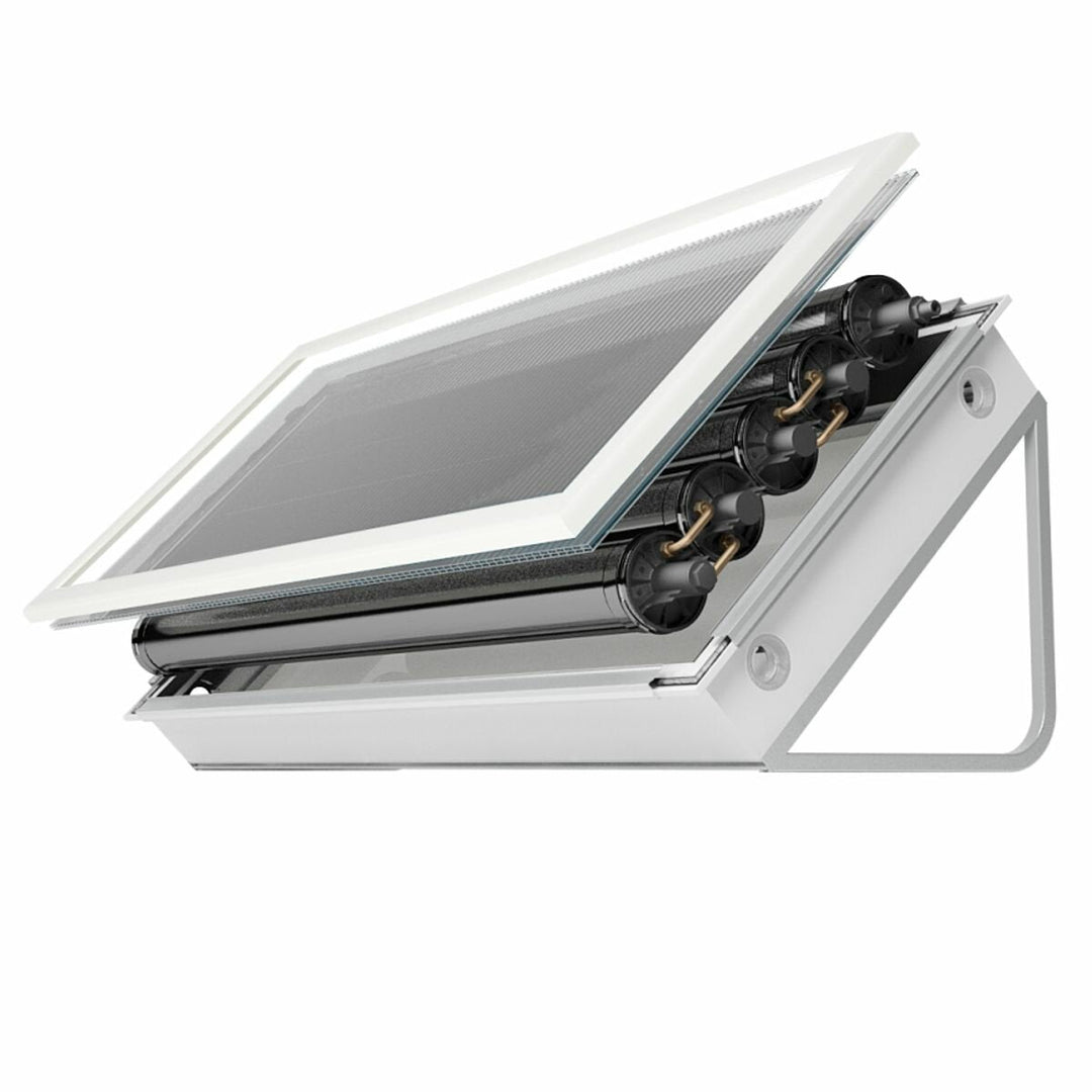 Pleion Ego 110 Weiß – Solarthermie-Kollektor mit natürlicher Zirkulation (Thermosiphon), 105 Liter Speicher, für Flach- und Schrägdach