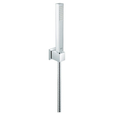 Grohe Duschset mit Duschkopf, Duschgriff, fester Wandhalterung und Schlauch, Chromfinish EUPHORIA CUBE 27889000