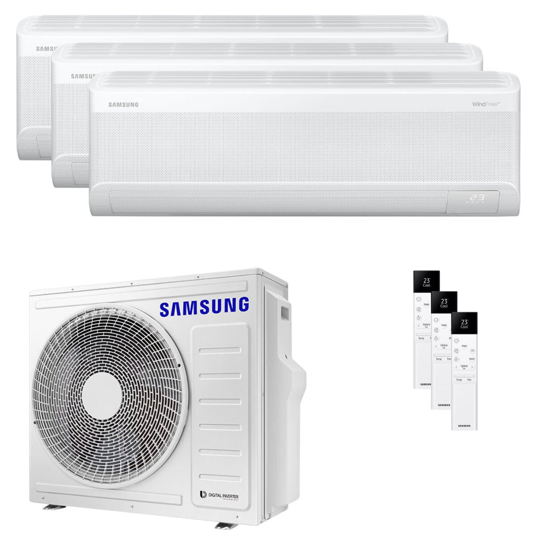 Samsung Windfree Avant S2 7000+12000+12000 BTU – Multisplit-Klimagerät (3 Innengeräte), 6,8/8 kW, R32, A++/A+, WLAN