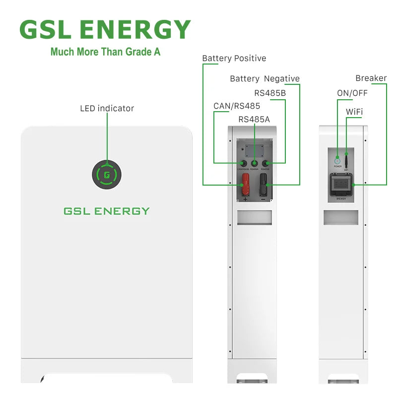Shenzhen GSL Energy Co., Ltd. - Speicher - 280A/320A WiFi-IP65 Ground & Outdoor 14kWh/16kW... GSL-051280A-B-GBP2 - Art. 19370