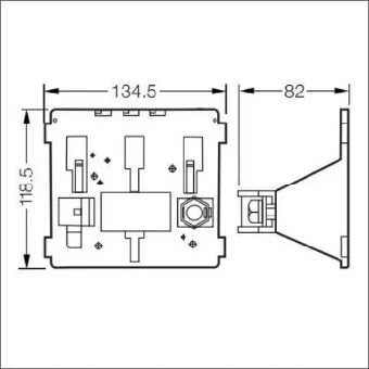 CEAG GHG6101953R0102 Montageplatte fuer Schaltschrank/Gehause 118.5 mm