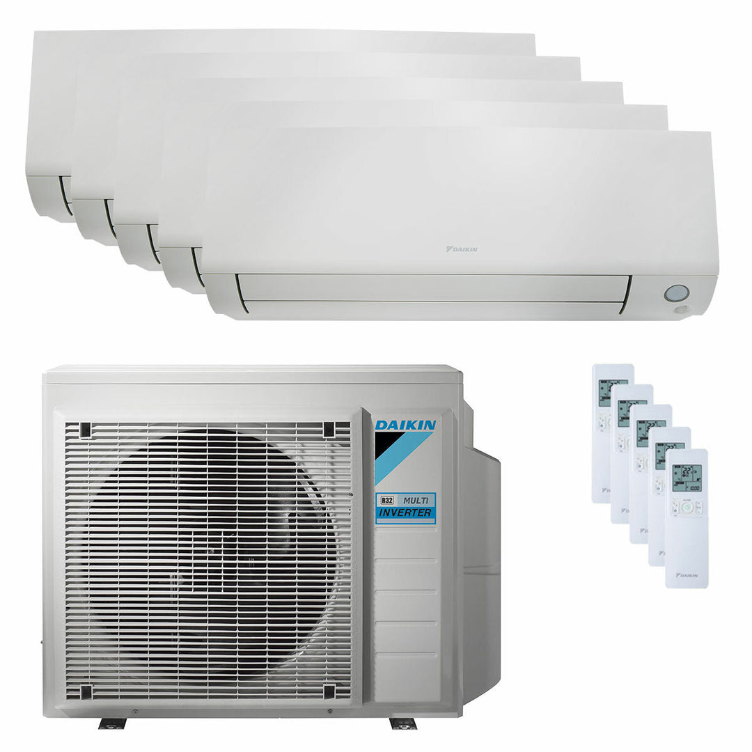 Daikin Perfera All Seasons 9000+9000+12000+12000+12000 BTU – Multisplit-Klimagerät (5 Innengeräte), 9/10 kW, R32, A++/A++, WLAN