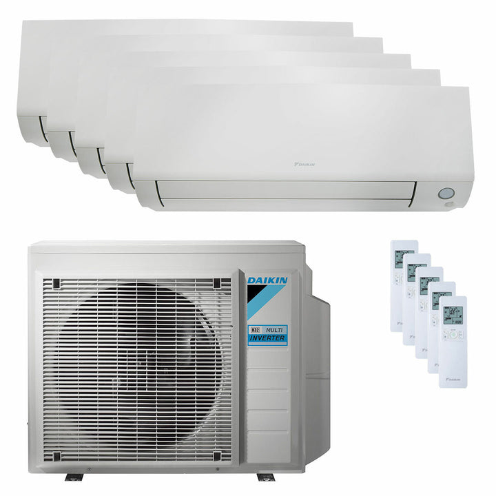 Daikin Perfera All Seasons 9000+9000+12000+12000+12000 BTU – Multisplit-Klimagerät (5 Innengeräte), 9/10 kW, R32, A++/A++, WLAN