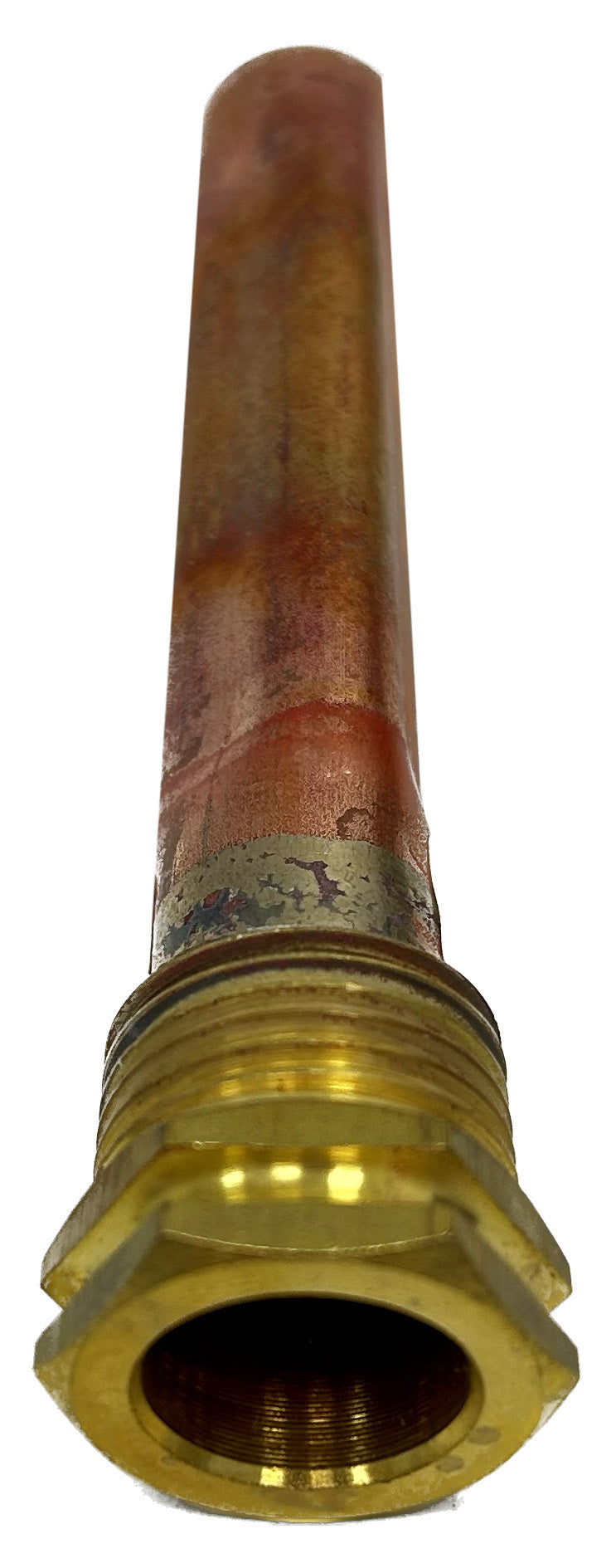 IMIT Tauchhülse Messing für Fühler und Thermostat, Gewinde 1/2" Nippel, Länge 100 mm, Ø 7x8 mm