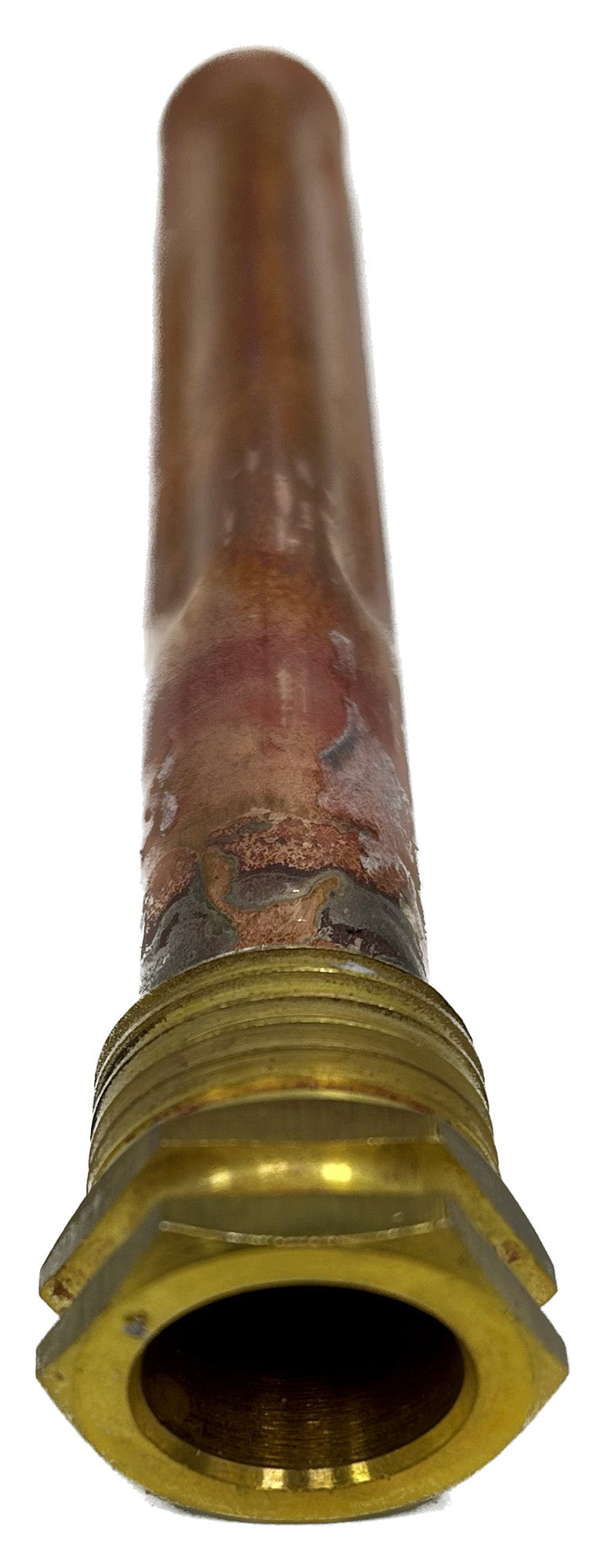 IMIT Dreifach-Tauchhülse Messing für Fühler und Thermostat, Gewinde 1/2" Nippel, Länge 120 mm, Ø 15x16 mm