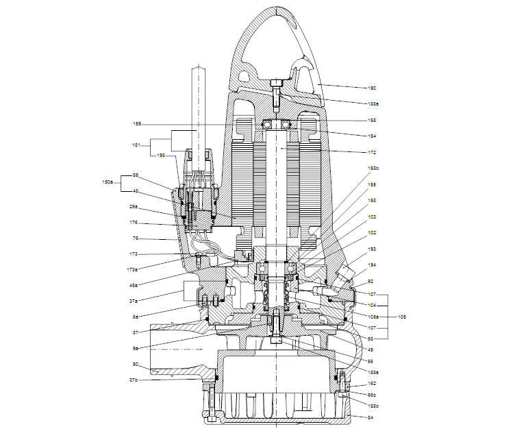 GRUNDFOS Tauchmotorpumpe DP10.50.09.2.50B Nr. 96104204