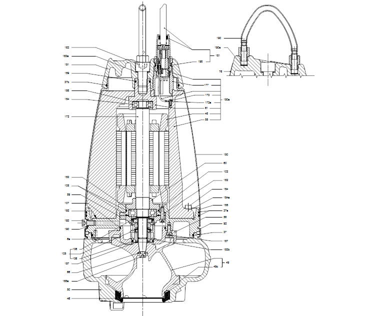 GRUNDFOS Tauchmotorpumpe SE1.100.100.55.4.51D.B Nr. 96047657