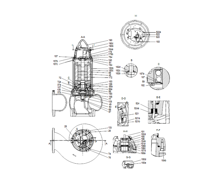 GRUNDFOS Tauchmotorpumpe SE1.110.200.170.4.52M.N.51D.A Nr. 99776543