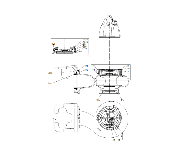GRUNDFOS Tauchmotorpumpe SE2.125.300.110.6.52E.N.51D.A Nr. 99776962