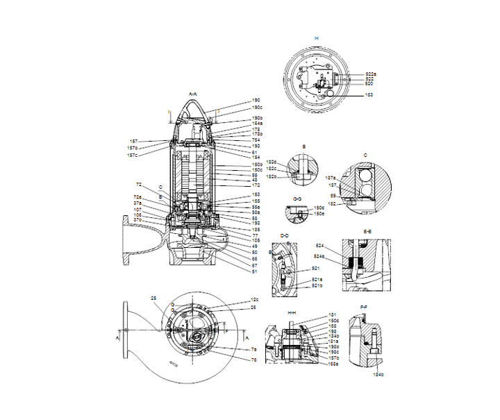 GRUNDFOS Tauchmotorpumpe SE.100.130.4.52H.N.51D.A Nr. 99958995
