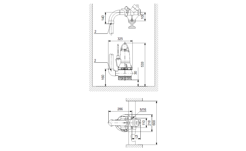 GRUNDFOS Tauchmotorpumpe DP10.50.09.A.2.50B Nr. 96104206