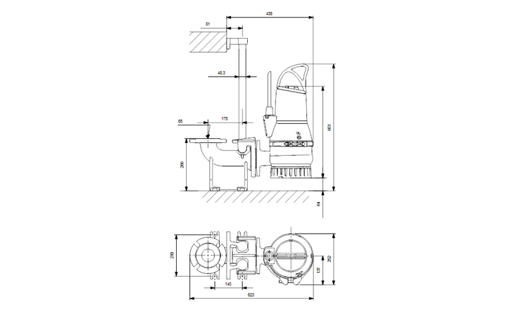 GRUNDFOS Tauchmotorpumpe DP10.65.26.EX.2.50B Nr. 96106543