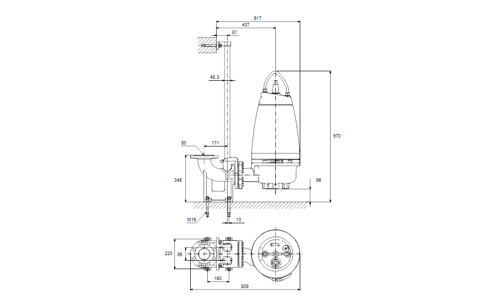 GRUNDFOS Tauchmotorpumpe SEV.80.80.40.2.51D Nr. 96047829