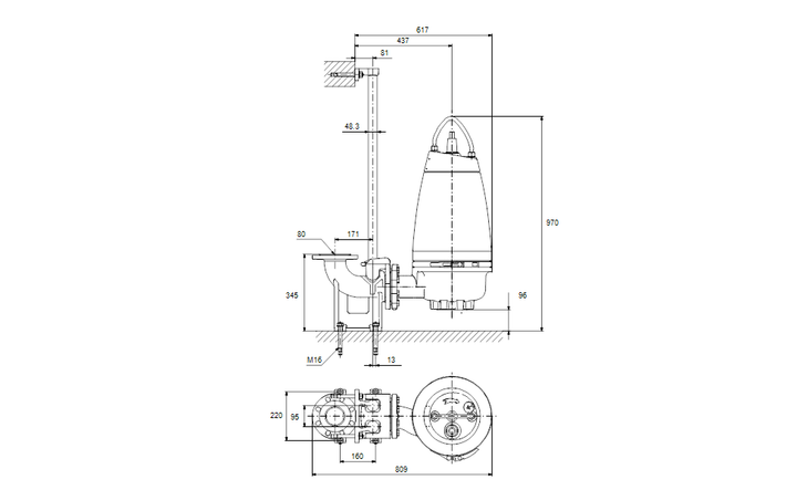 GRUNDFOS Tauchmotorpumpe SEV.80.80.75.2.51D Nr. 96047861