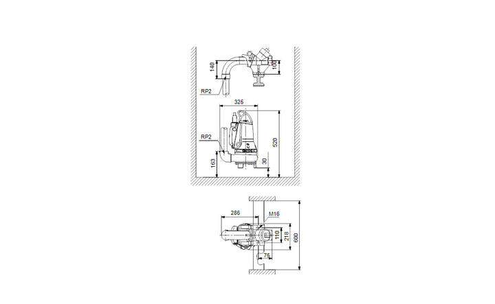 GRUNDFOS Tauchmotorpumpe EF30.50.15.E.2.50B Art. 96878448