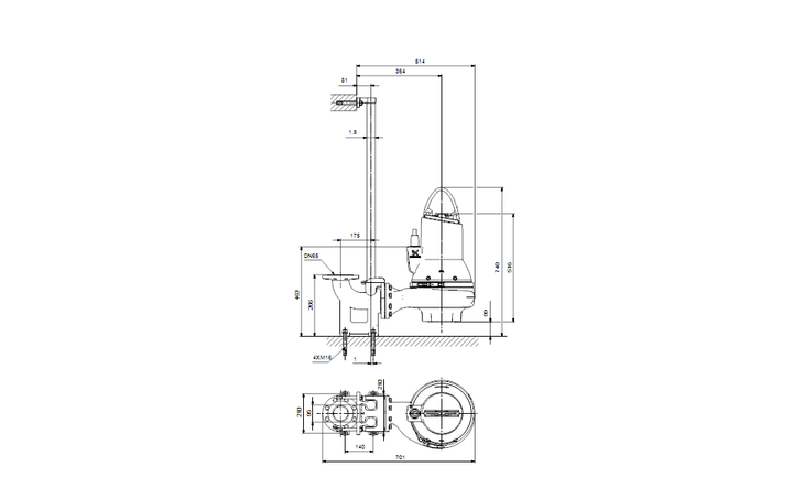 GRUNDFOS Tauchmotorpumpe SL1.50.65.22.2.50D.C Nr. 98624257