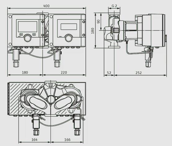 WILO Heizungspumpe Stratos MAXO-D 30/0,5-6 PN 16 180mm - Art. 2186289