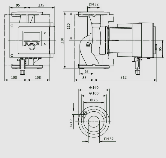 WILO Heizungspumpe Stratos MAXO 32/0,5-16 PN 6/10 220mm - Art. 2186197