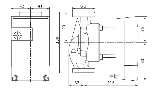 WILO Heizungspumpe Yonos ECO 30/1-5 BMS 180mm - Art. 2150701