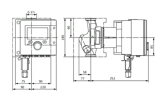 WILO Heizungspumpe Stratos MAXO 25/0,5-6 PN 10 180mm - Art. 2186184