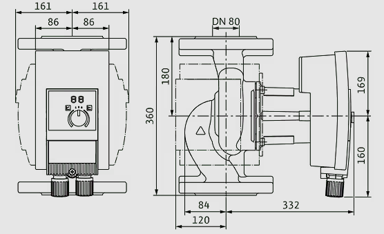 WILO Heizungspumpe Yonos MAXO plus 100/0,5-12 PN10 360mm - Art. 2120622