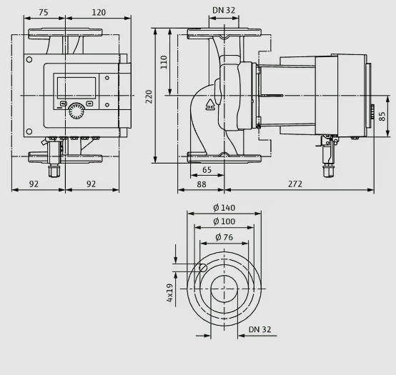 WILO Heizungspumpe Stratos MAXO 32/0,5-12 PN 16 220mm - Art. 2186268