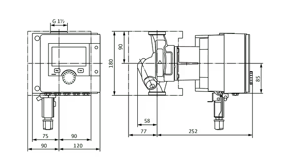 WILO Heizungspumpe Stratos MAXO 25/0,5-8 PN 10 180mm - Art. 2186185