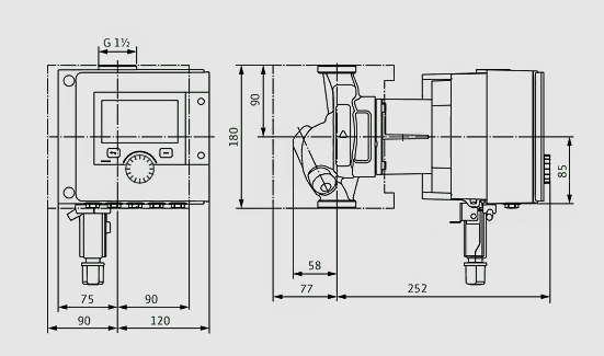 WILO Heizungspumpe Stratos MAXO 25/0,5-4 PN 16 180mm - Art. 2186255