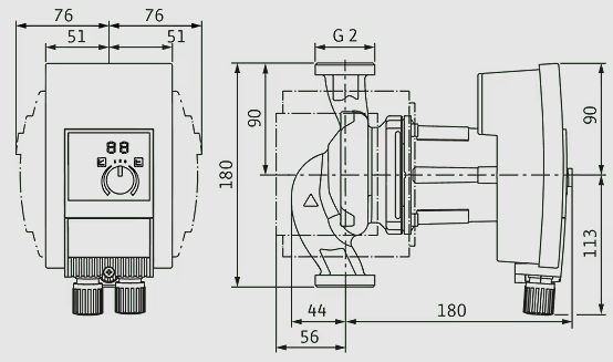 WILO Heizungspumpe Yonos MAXO plus 30/0,5-10 PN10 180mm - Art. 2120604