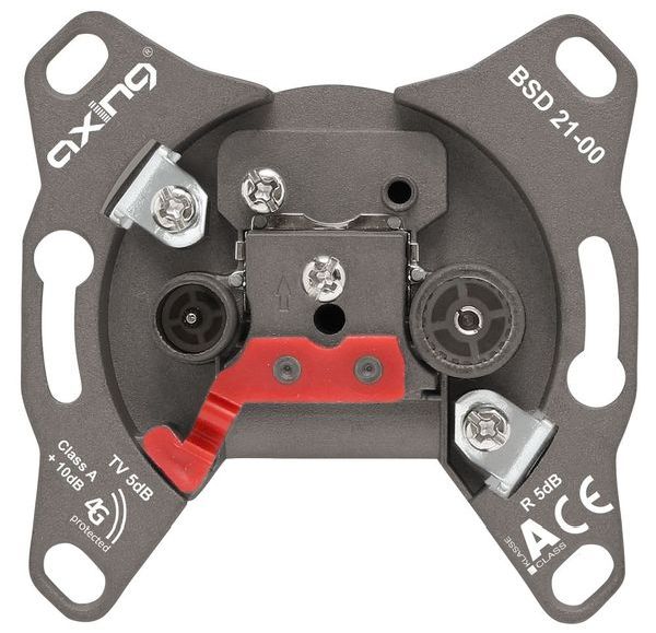 AXING Hyperbreitbandsteckdose BSD 21-00 2-Port Einzel- und Stichleitun -Art. BSD02100
