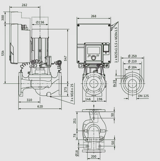 WILO Heizungspumpe Stratos GIGA2.0-I 32/1-13/0,55-R1 260mm - Art. 2204847