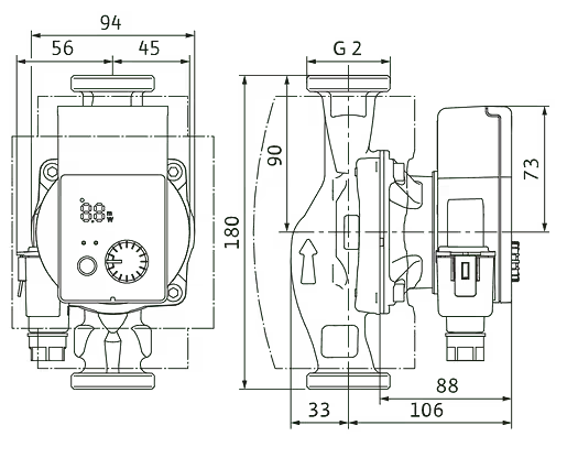 WILO Heizungspumpe Yonos PICO plus 30/1-8 180mm - Art. 4215510