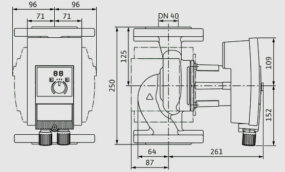 WILO Heizungspumpe Yonos MAXO plus 40/0,5-12 PN6/10 250mm - Art. 2120608