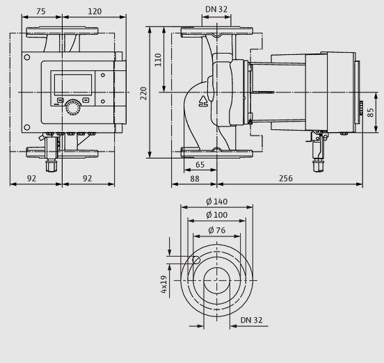 WILO Heizungspumpe Stratos MAXO 32/0,5-8 PN 6/10 220mm - Art. 2186194