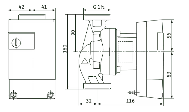 WILO Heizungspumpe Yonos ECO 25/1-5 BMS 180mm - Art. 2150700