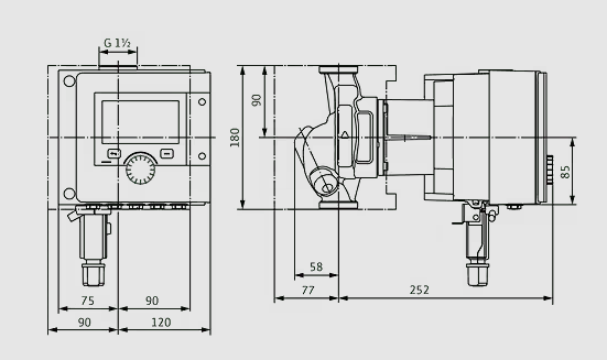 WILO Heizungspumpe Stratos MAXO 25/0,5-6 PN 16 180mm - Art. 2186256