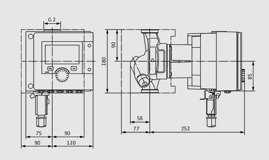 WILO Heizungspumpe Stratos MAXO 30/0,5-4 PN 16 180mm - Art. 2186260