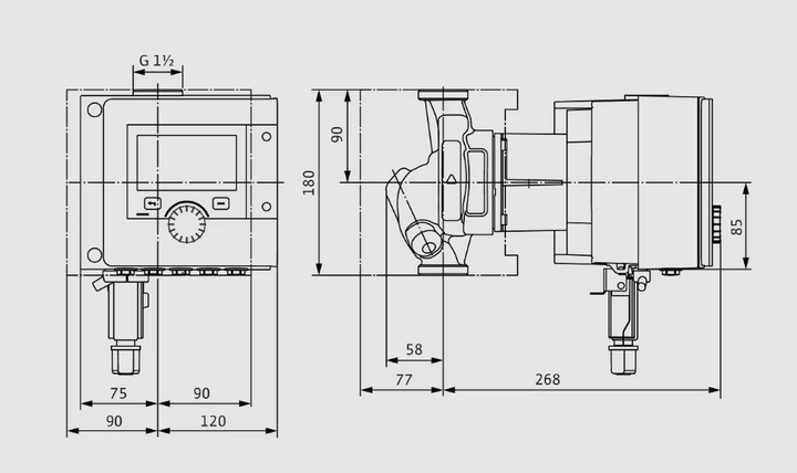 WILO Heizungspumpe Stratos MAXO 25/0,5-12 PN 10 180mm- Art. 2186187