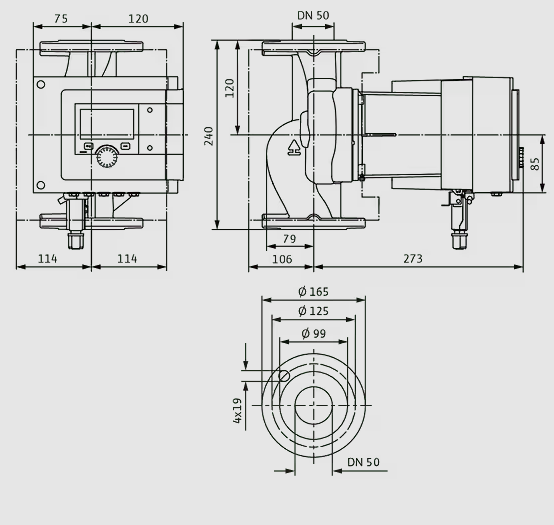 WILO Heizungspumpe Stratos MAXO 50/0,5-10 PN6/10 240mm - Art. 2222243