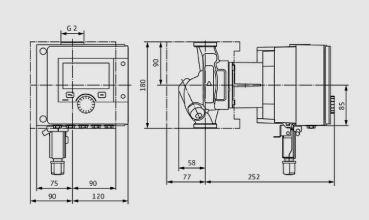 WILO Heizungspumpe Stratos MAXO 30/0,5-6 PN 10 180mm - Art. 2186189