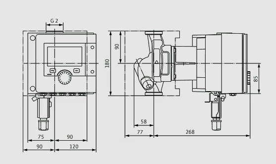 WILO Heizungspumpe Stratos MAXO 30/0,5-12 PN 16 180mm - Art. 2186264
