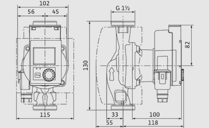 WILO Heizungspumpe Stratos PICO plus 25/0,5-8-130 130mm - Art. 4244378