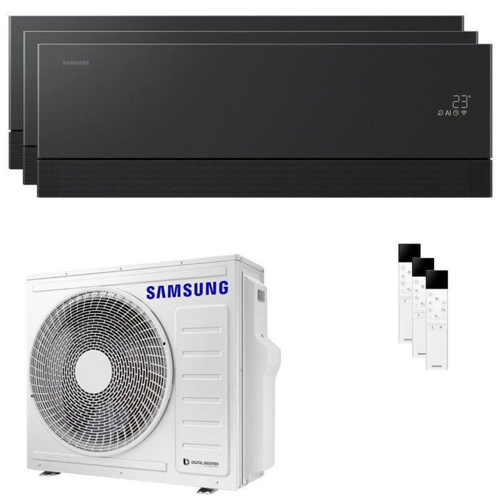 Samsung WindFree Première 9000+9000+12000 BTU – Multisplit-Klimagerät (3 Innengeräte), 6,8/8 kW, R32, A++/A+, WLAN, Anthrazit (Soapstone Charcoal)