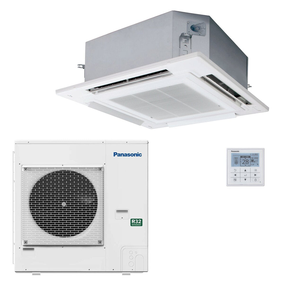 Panasonic Kassettengerät 4-Wege PACi NX Standard 34000 BTU – Split-Klimagerät, 10/10 kW, R32, A++/A+