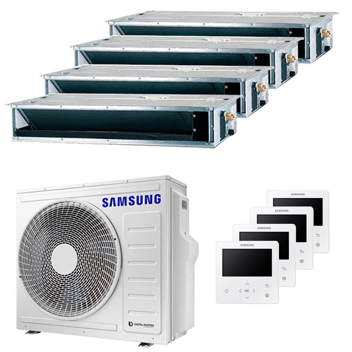 Samsung Kanalgerät 9000+9000+9000+12000 BTU – Multisplit-Klimagerät (4x), 8/9,3 kW, R32, A++/A+
