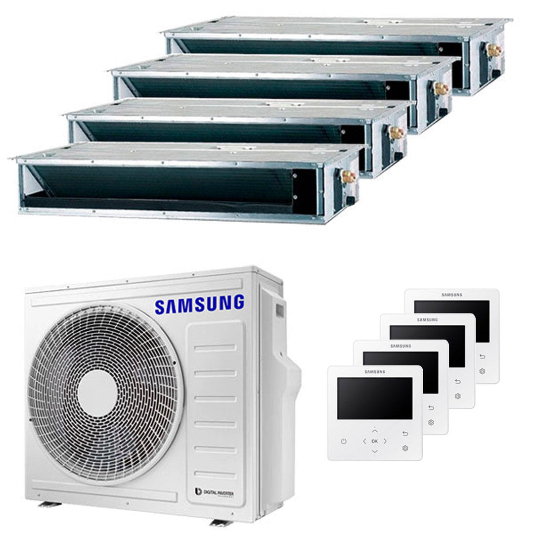 Samsung Kanalgerät 9000+9000+12000+12000 BTU – Multisplit-Klimagerät (4x), 8/9,3 kW, R32, A++/A+