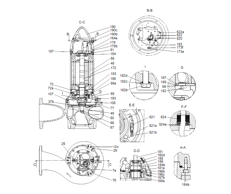 GRUNDFOS Tauchmotorpumpe SL2.110.250.220.4.52L.N.51D.A Nr. 99776920